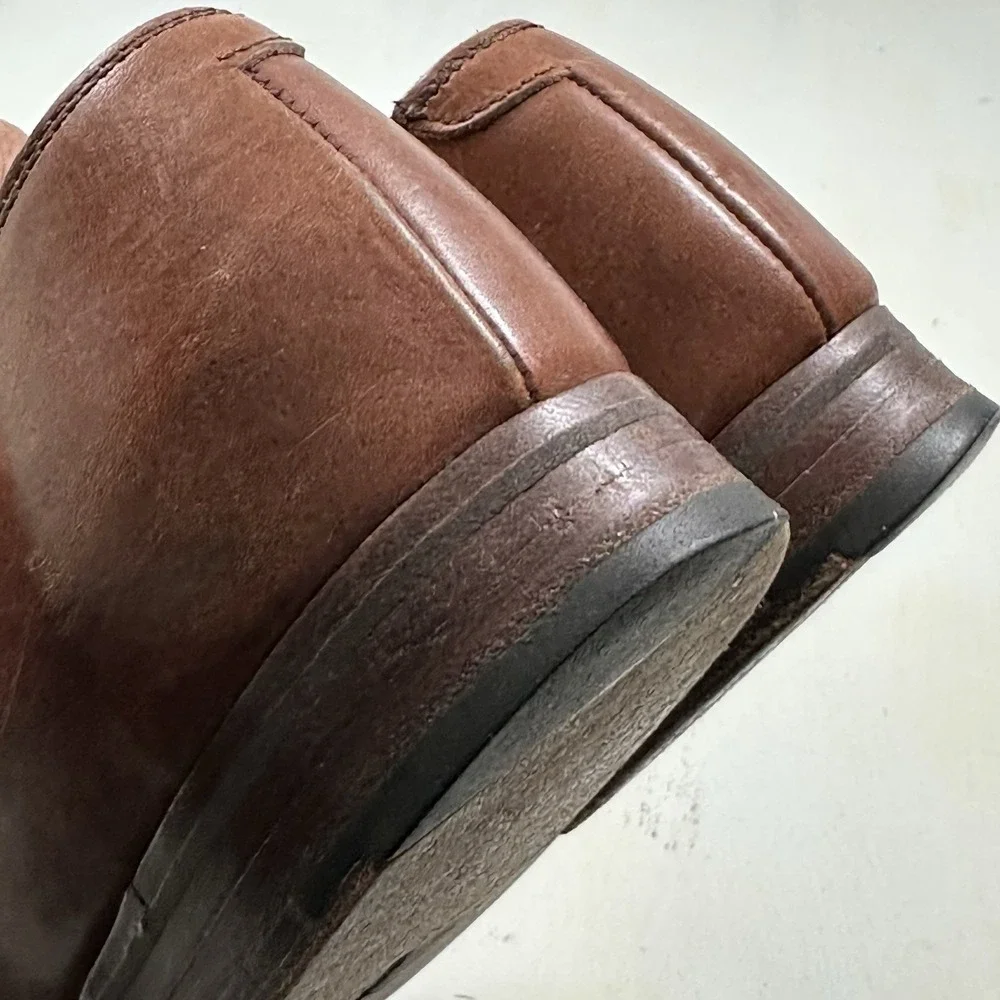 Alfred‎ Sargent J Crew Double Monk Strap Shoes 9 Chestnut Brown Leather England